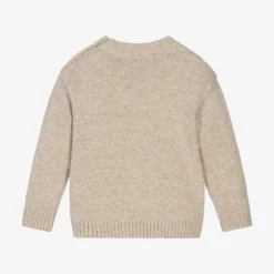 Dr. Kid Tops*Boys Beige Wool & Cotton Knit Sweater