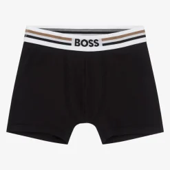 BOSS Underwear*Boys Black & Beige Boxer Shorts (2 Pack)