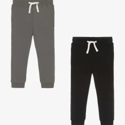 Childrensalon Essentials Trousers*Boys Black & Grey Organic Joggers (2 Pack)