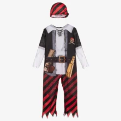 Dress Up by Design Costumes*Boys Black & Red Pirate Costume