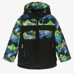 Pilguni Snowwear*Boys Black Abstract Print Ski Jacket