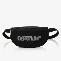 Off-White Bags*Boys Black Bookish Logo Belt Bag (23cm)
