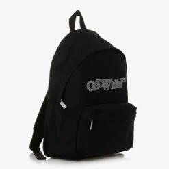 Off-White Bags*Boys Black Bookish Logo Backpack (38cm)