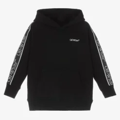Off-White Tops*Boys Black Bookish Logo Hoodie