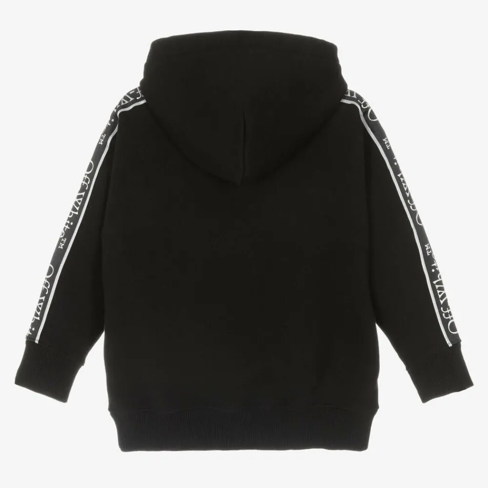 Off-White Tops*Boys Black Bookish Logo Hoodie