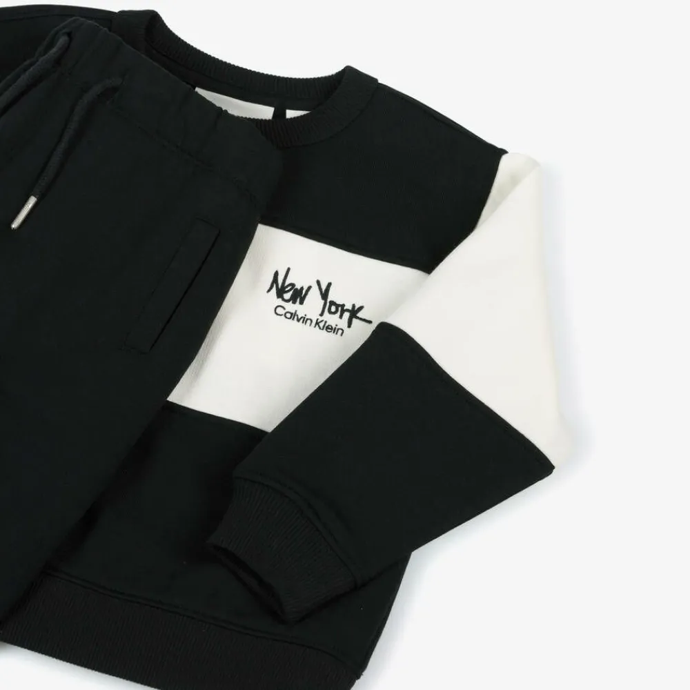 Calvin Klein Tracksuits*Boys Black Colourblock Tracksuit