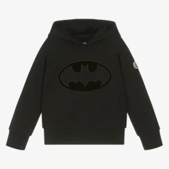 Moncler Enfant Tops*Boys Black Cotton Batman Hoodie