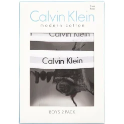 Calvin Klein Underwear*Boys Black Cotton Boxer Briefs (Pack of 2)