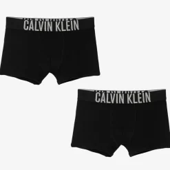 Calvin Klein Underwear*Boys Black Cotton Boxers (2 Pack)