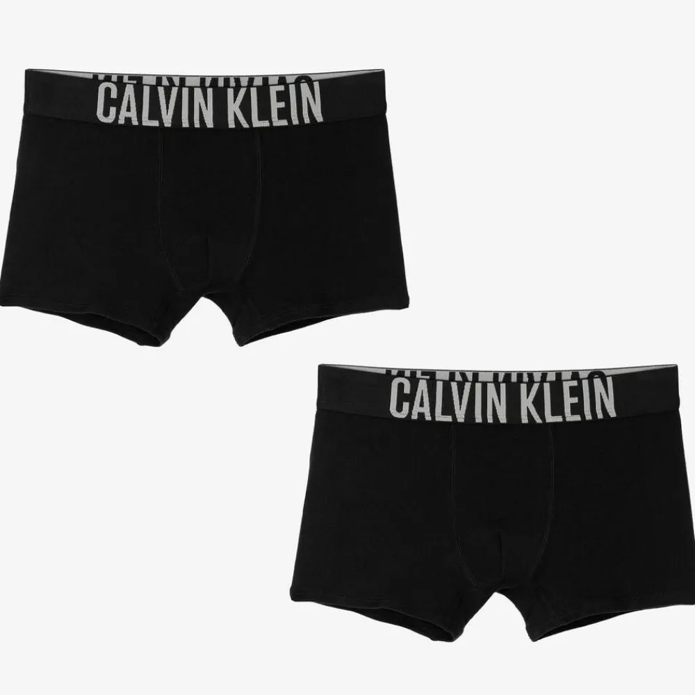 Calvin Klein Underwear*Boys Black Cotton Boxers (2 Pack)
