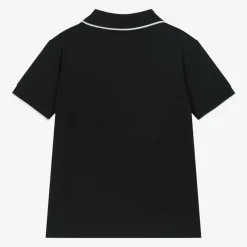 Calvin Klein Tops*Boys Black Cotton CK Polo Shirt