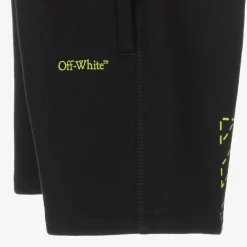 Off-White Shorts*Boys Black Cotton Diagonals Shorts