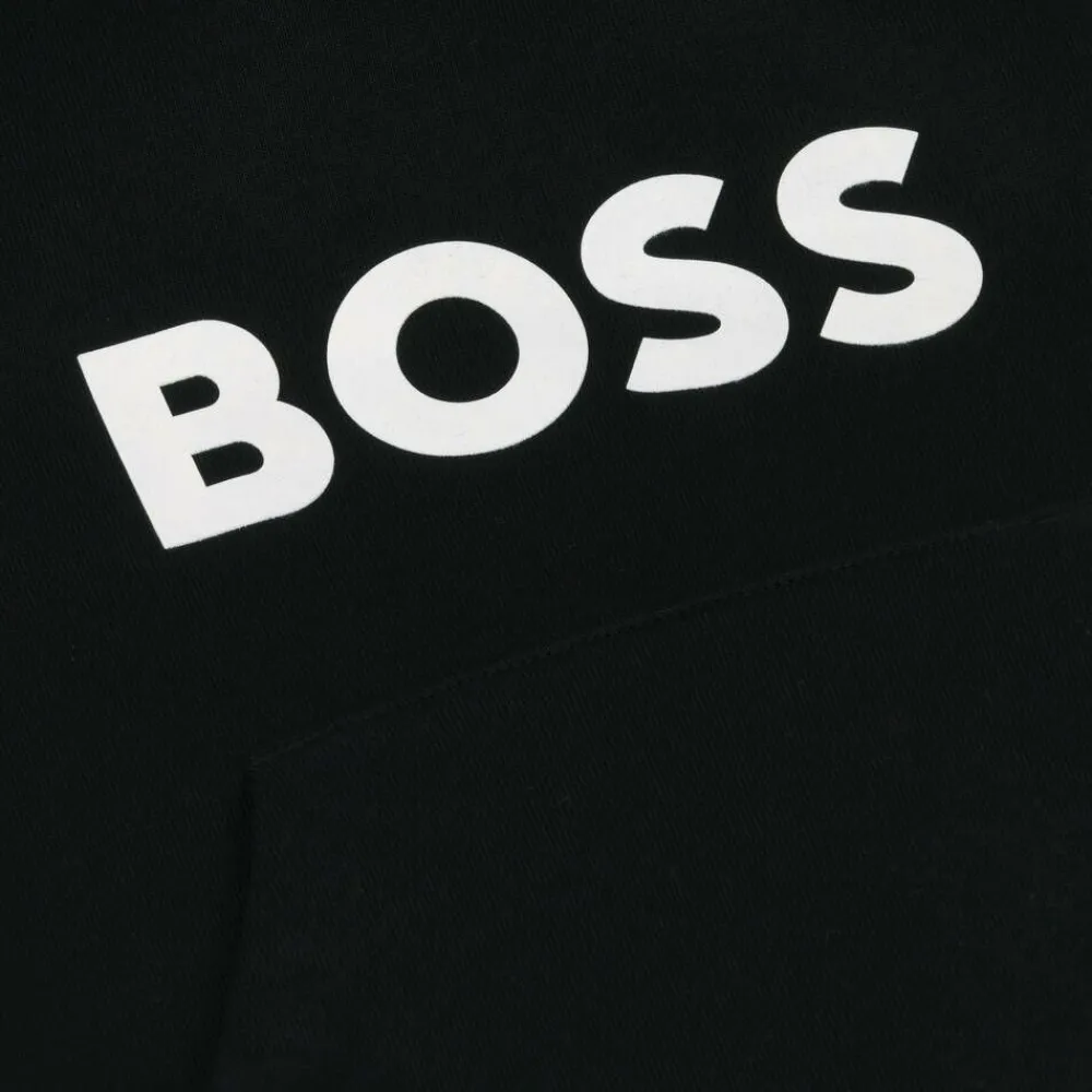 BOSS Tops*Boys Black Cotton Hoodie