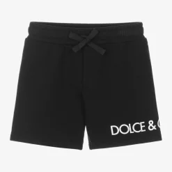 Dolce amp; Gabbana Shorts*Boys Black Cotton Jersey Shorts
