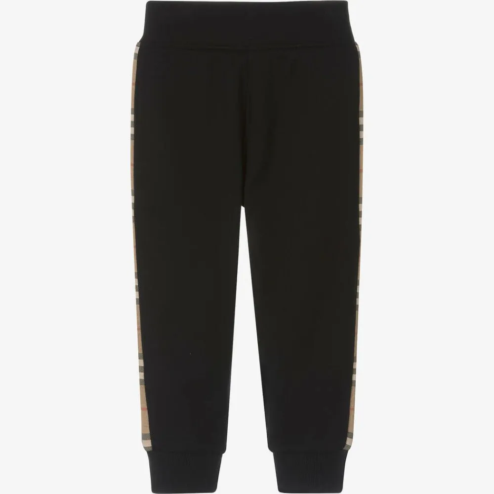 Burberry Trousers*Boys Black Cotton Joggers