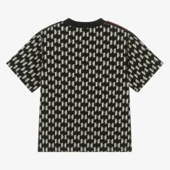 KARL LAGERFELD KIDS Tops*Boys Black Cotton KL Monogram T-Shirt