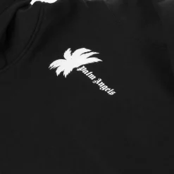 Palm Angels Tops*Boys Black Cotton Palm Hoodie