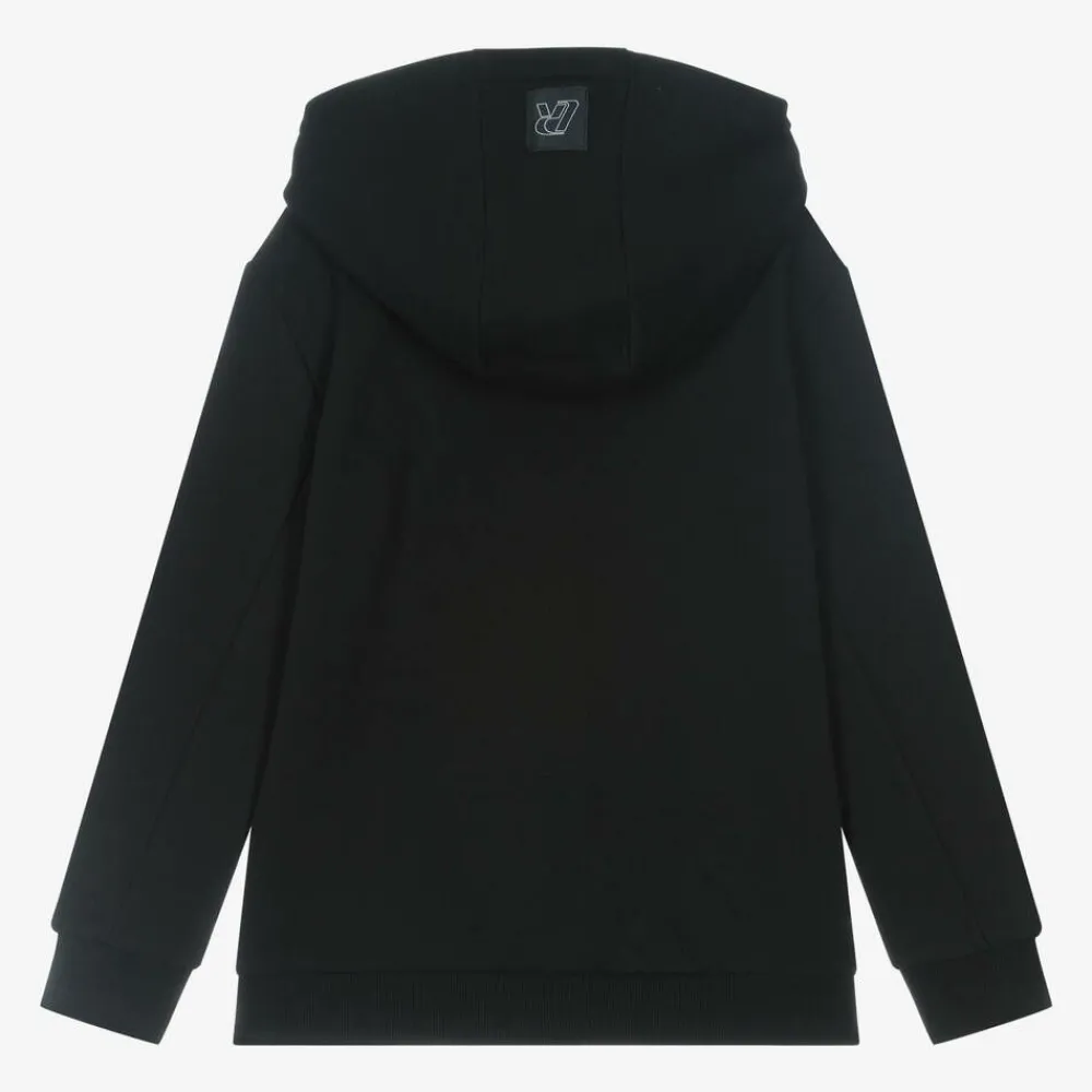 Mayoral Nukutavake Tops*Boys Black Cotton Racing Car Hoodie