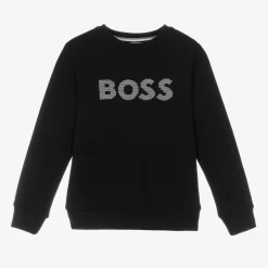 BOSS Tops*Boys Black Cotton Sweatshirt