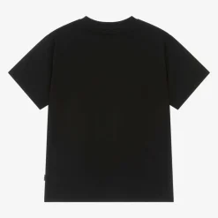 Molo Tops*Boys Black Cotton Telescope T-Shirt
