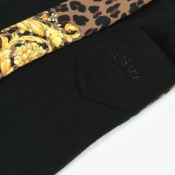 Versace Shorts*Boys Black Cotton Wild Barocco Shorts