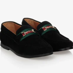 Romano Loafers & Moccasins|Loafers & Moccasins*Boys Black Faux Suede Horsebit Loafers