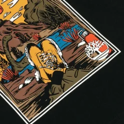 Timberland Tops*Boys Black Graphic T-Shirt