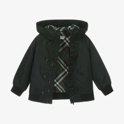 Burberry Coats & Jackets*Boys Black Hooded Jacket