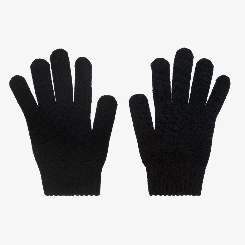 Mayoral Gloves & Mittens*Boys Black Knitted Gloves