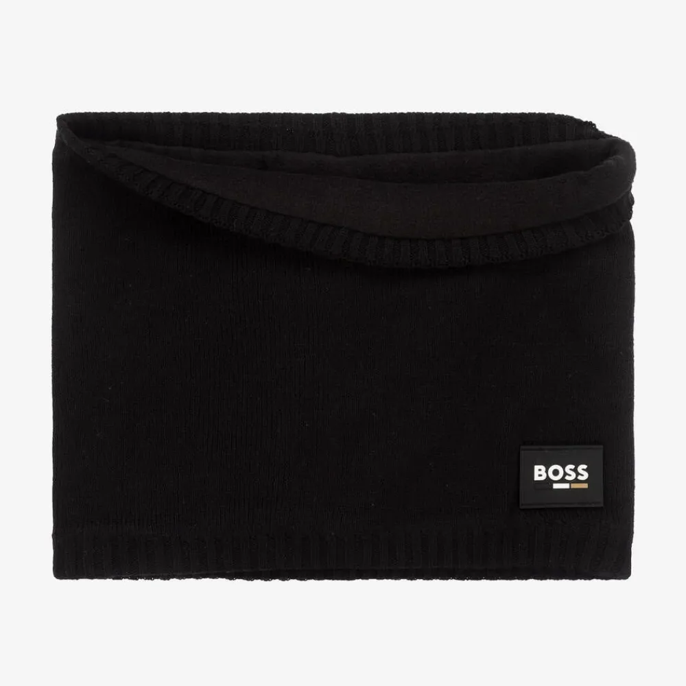BOSS Scarves*Boys Black Knitted Snood