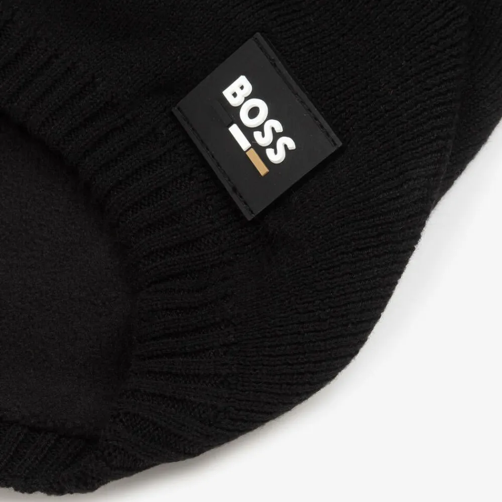 BOSS Scarves*Boys Black Knitted Snood