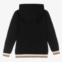 BOSS Tops*Boys Black Knitted Zip-Up Top