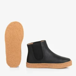 Age of Innocence Boots|Boots*Boys Black Leather Ankle Boots