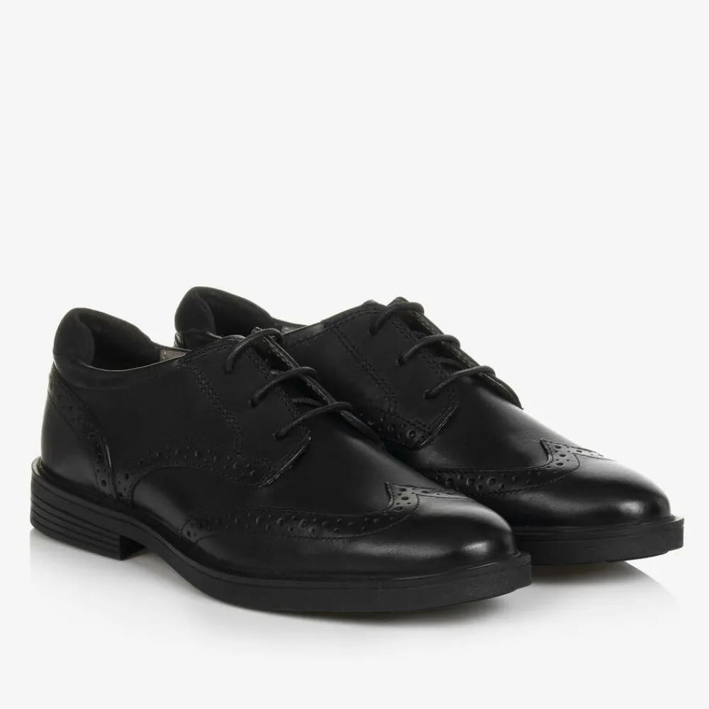 Geox School Shoes|Brogues*Boys Black Leather Brogues