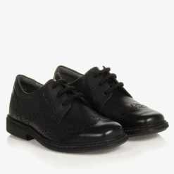 Geox Traditional Shoes|School Shoes*Boys Black Leather Brogue Shoes