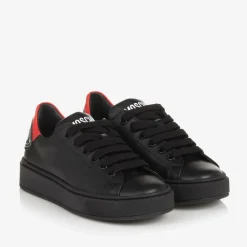 Moschino Trainers|Trainers*Boys Black Leather Lace-Up Trainers