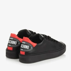 Moschino Trainers|Trainers*Boys Black Leather Lace-Up Trainers