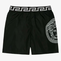 Versace Swimwear*Boys Black Medusa Swim Shorts