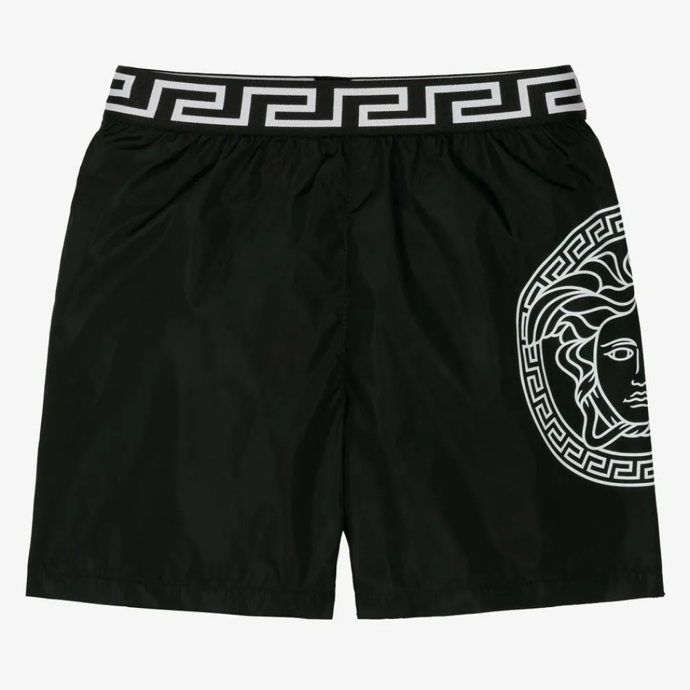 Versace Swimwear*Boys Black Medusa Swim Shorts