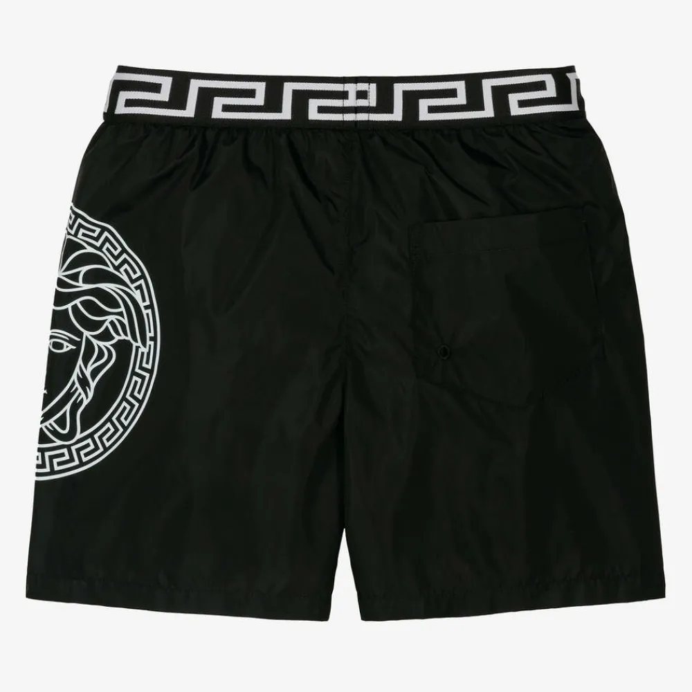 Versace Swimwear*Boys Black Medusa Swim Shorts