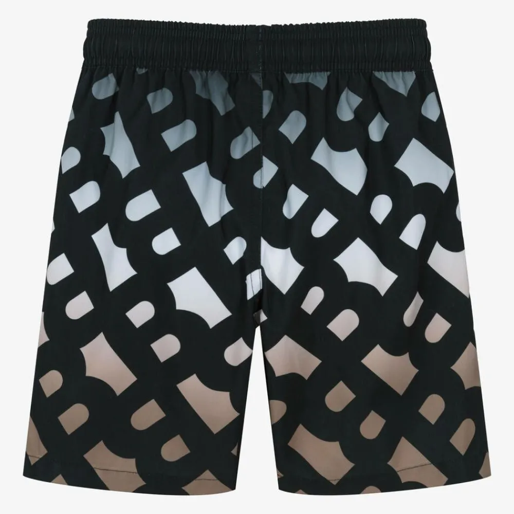 BOSS Swimwear*Boys Black Monogram Swim Shorts