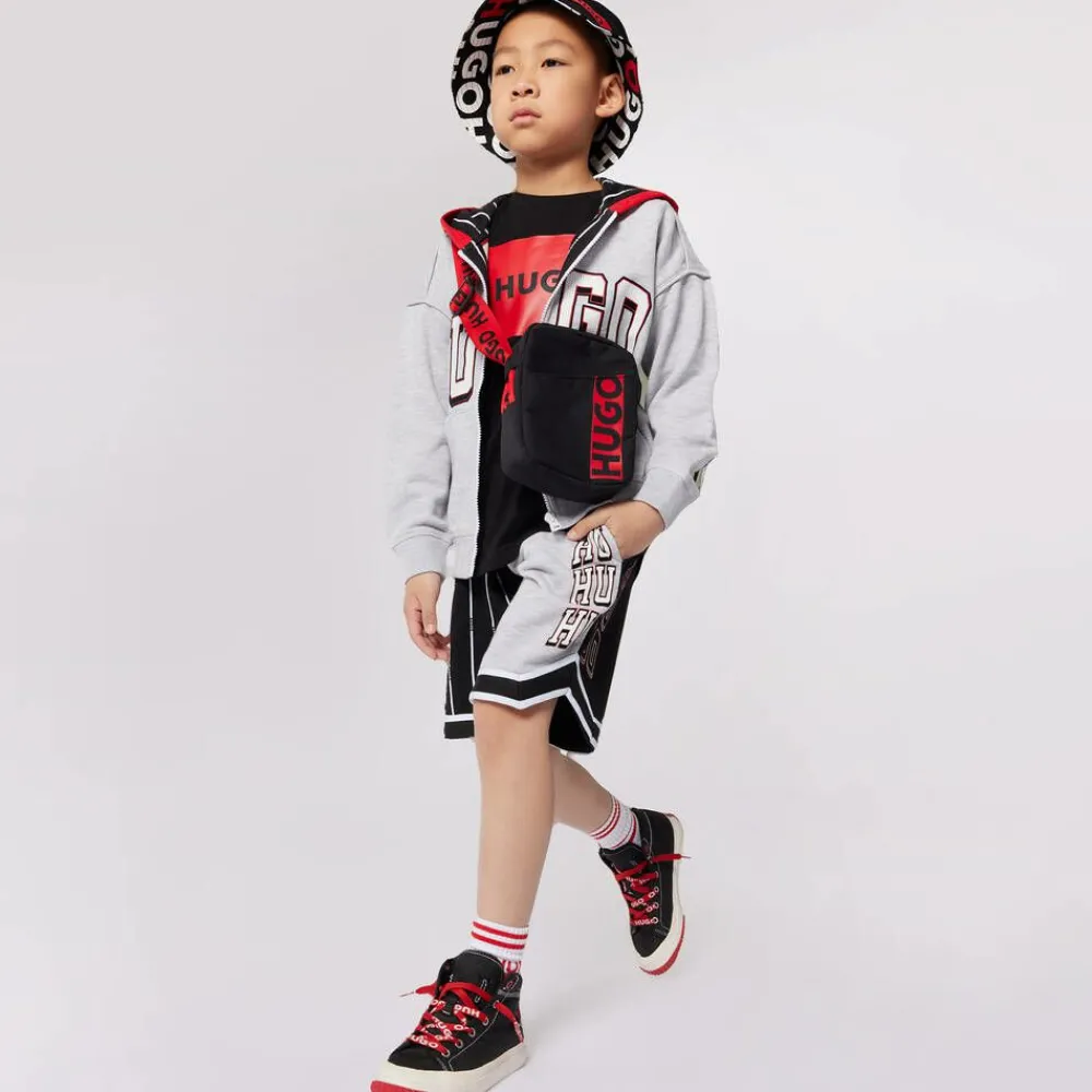 HUGO Tops*Boys Black Organic Cotton T-Shirt
