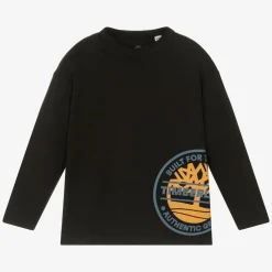 Timberland Tops*Boys Black Organic Cotton Top