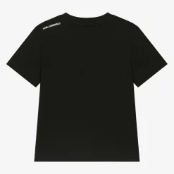 KARL LAGERFELD KIDS Tops*Boys Black Organic Cotton T-Shirt