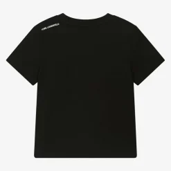 KARL LAGERFELD KIDS Tops*Boys Black Organic Cotton T-Shirt