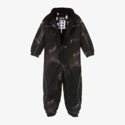 Molo Snowwear*Boys Black Outer Space Technical Snowsuit Infinity