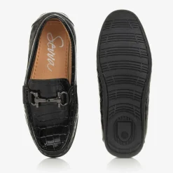 Sevva Loafers & Moccasins|Loafers & Moccasins*Boys Black Patent Horsebit Loafers