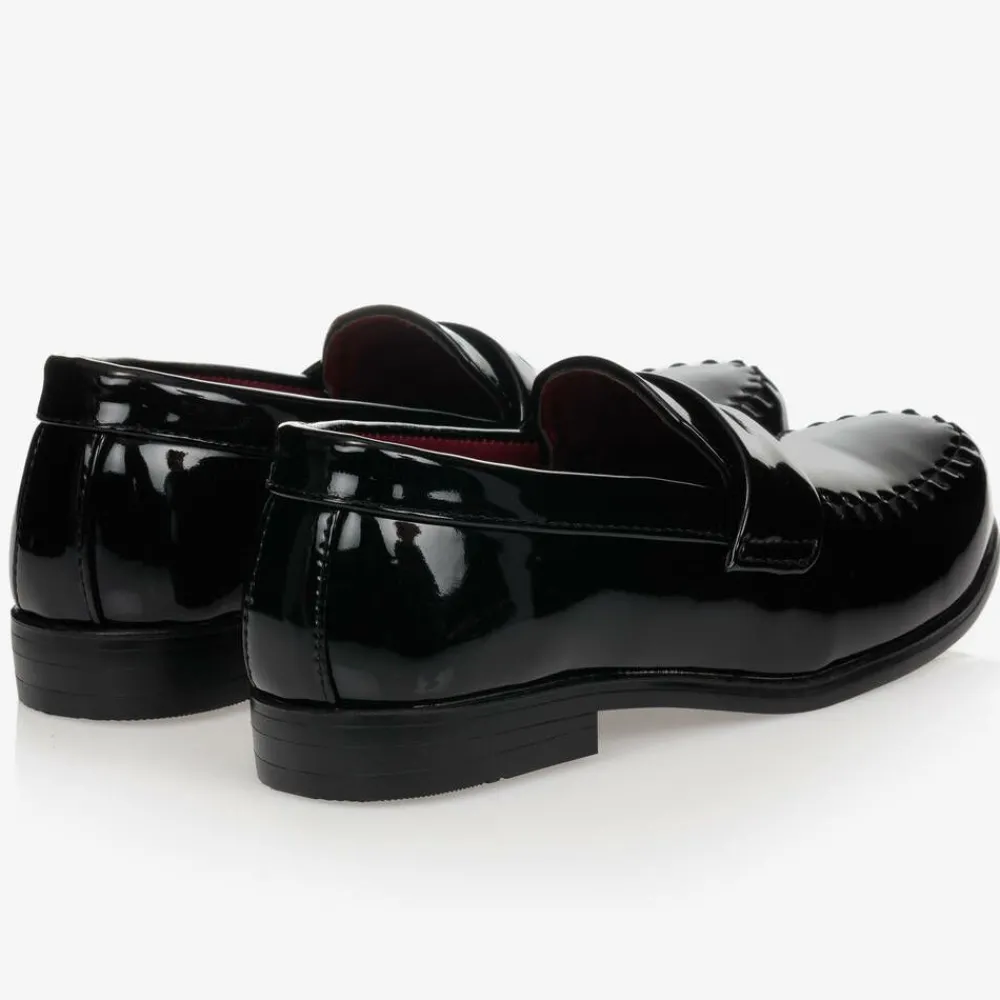 Romano Loafers & Moccasins|Loafers & Moccasins*Boys Black Patent Penny Loafers
