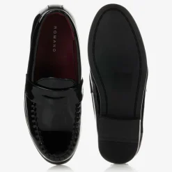 Romano Loafers & Moccasins|Loafers & Moccasins*Boys Black Patent Penny Loafers