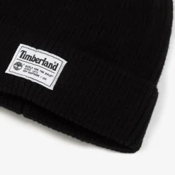 Timberland Hats*Boys Black Ribbed Beanie Hat